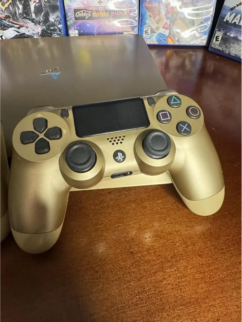 Sony PlayStation 4 PS4 Slim 1TB Gold Console CUH-2015B w/ 2 Gold Controllers